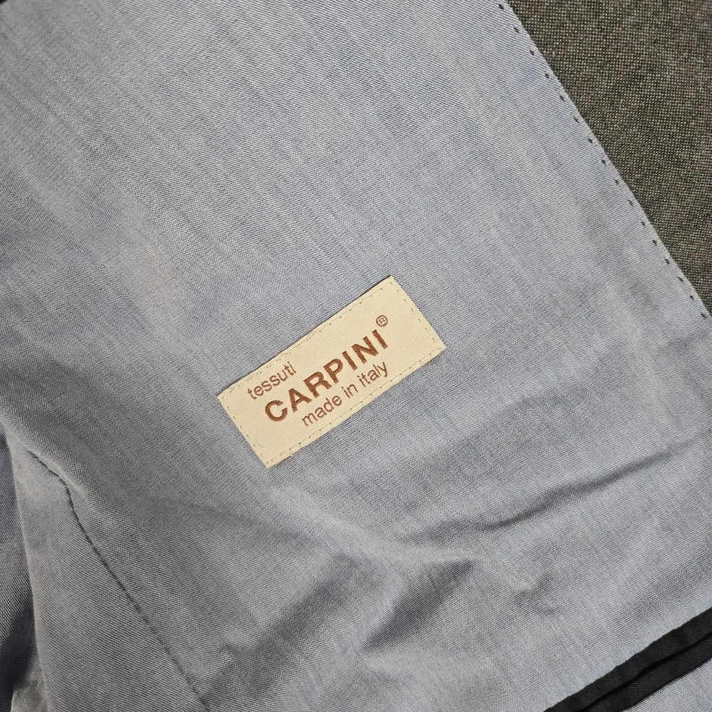 J Crew Tessuti Carpini Blazer Mens 42L Ludlow Gray Cotton Made in Italy